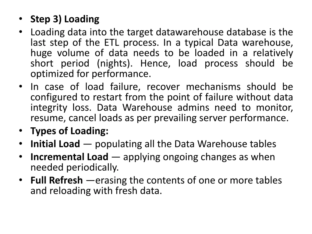 step 3 loading loading data into the target