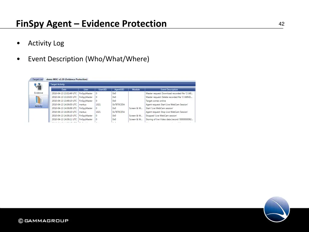 finspy agent evidence protection 3