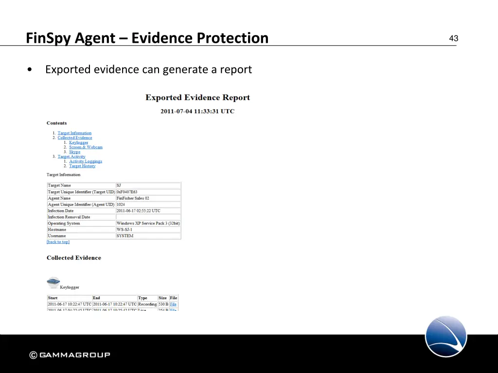 finspy agent evidence protection 4