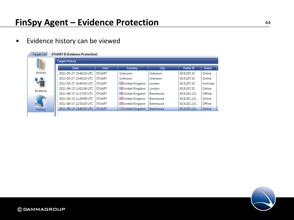 finspy agent evidence protection 5