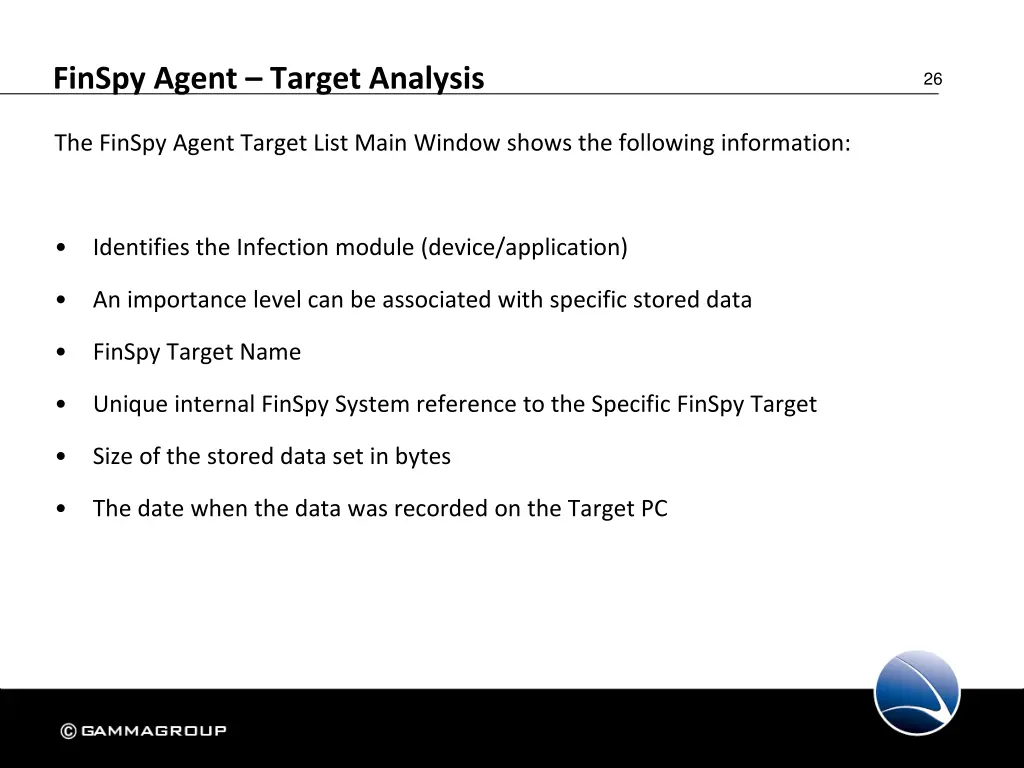 finspy agent target analysis 2