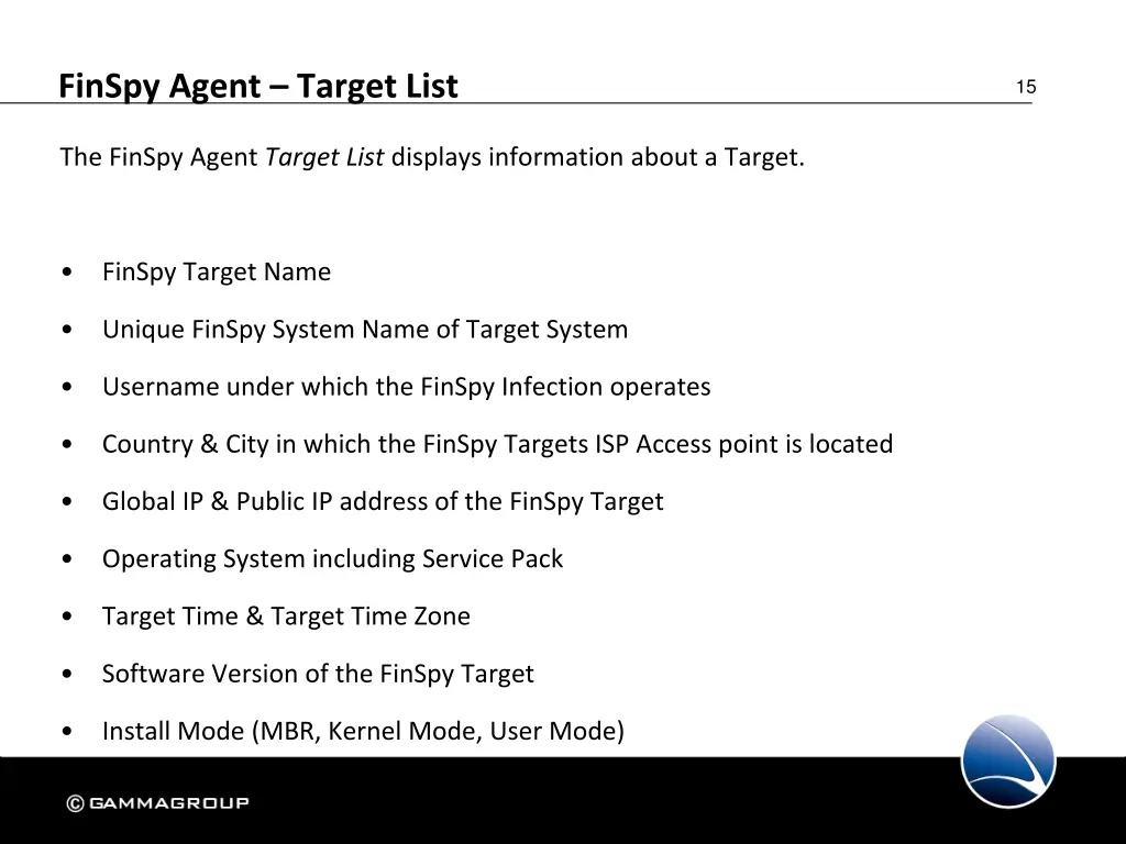 finspy agent target list 1