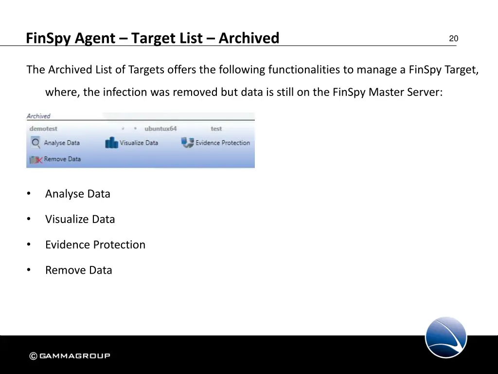 finspy agent target list archived