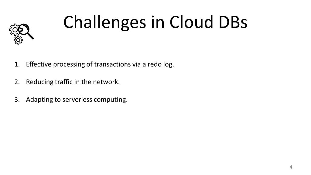 challenges in cloud dbs