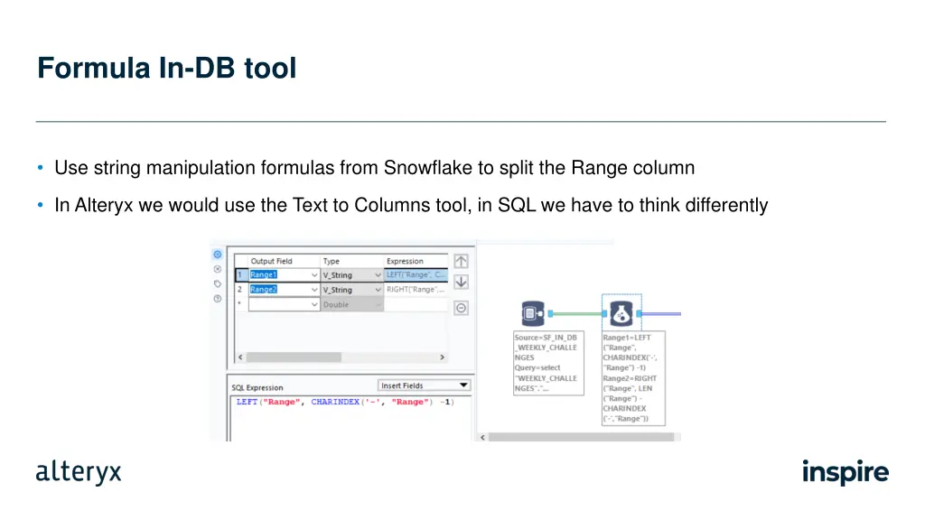 formula in db tool