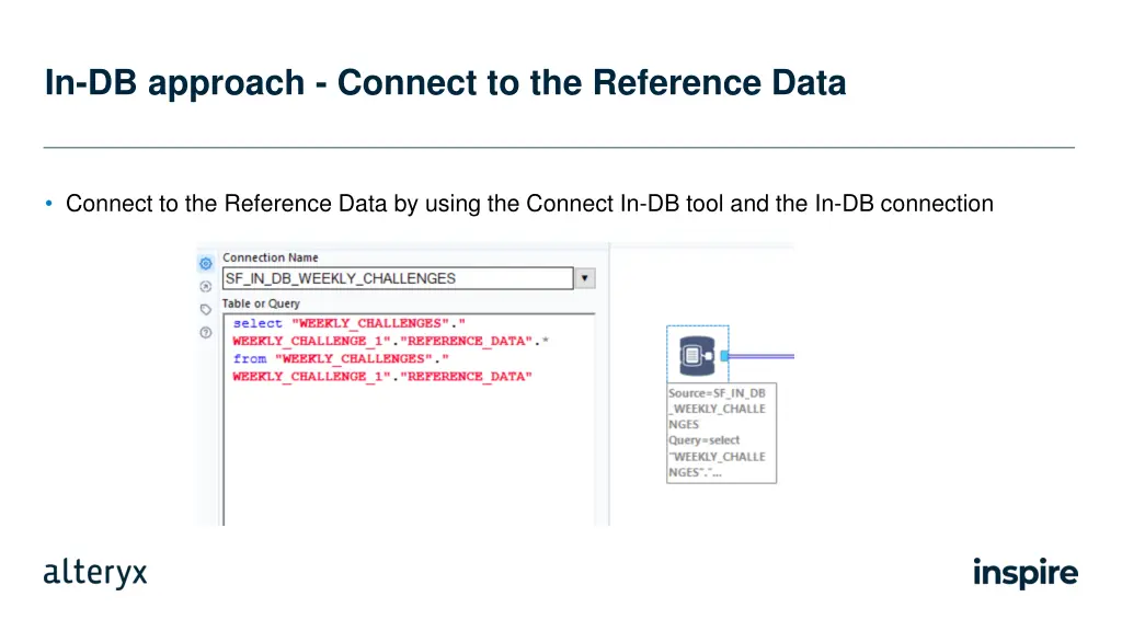 in db approach connect to the reference data