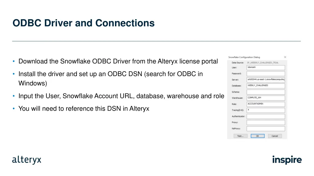 odbc driver and connections