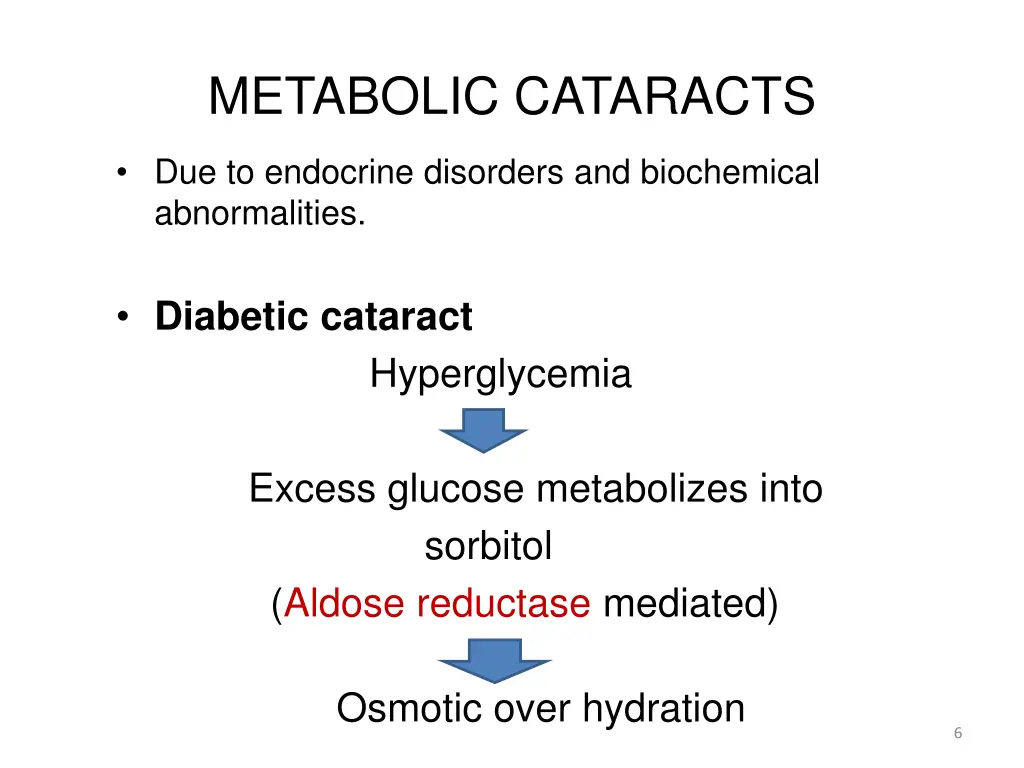 metabolic cataracts