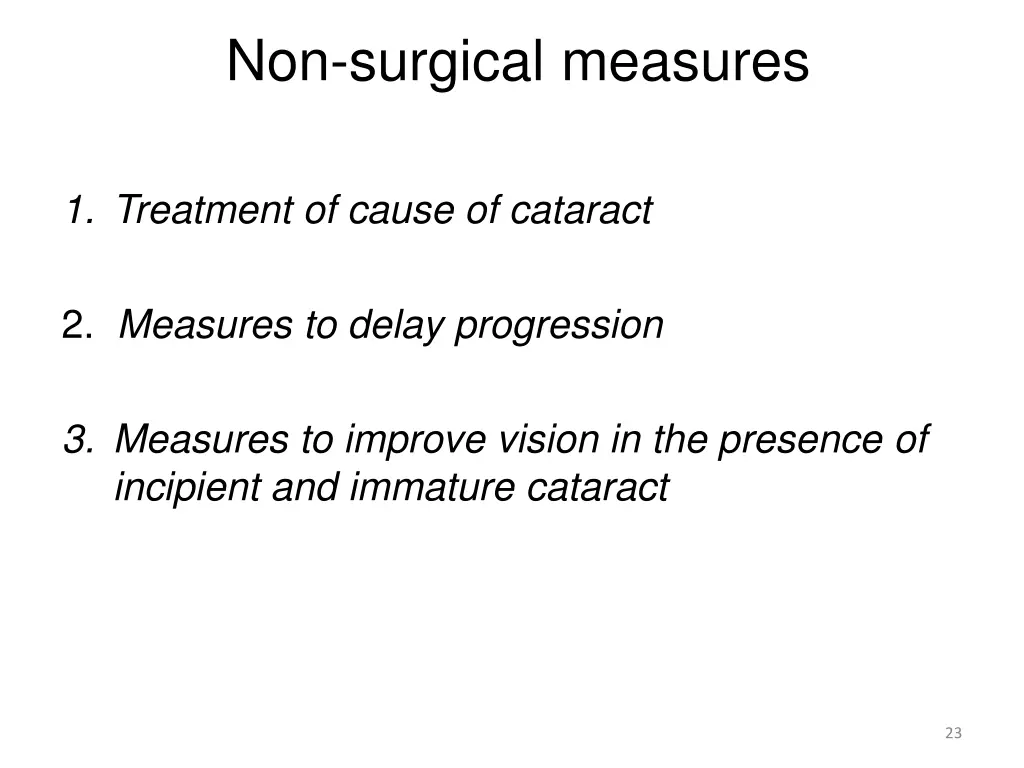 non surgical measures