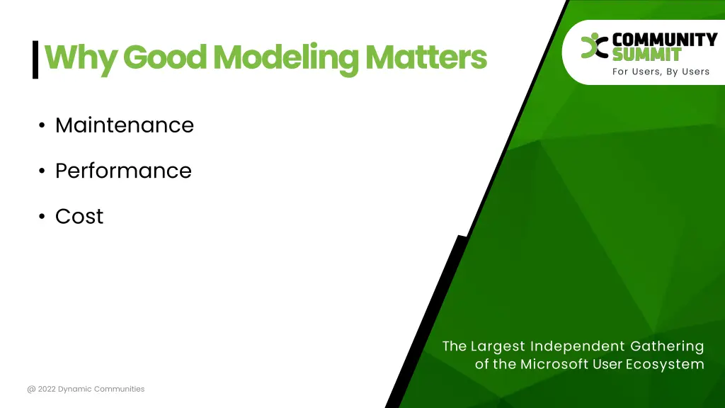 why good modeling matters