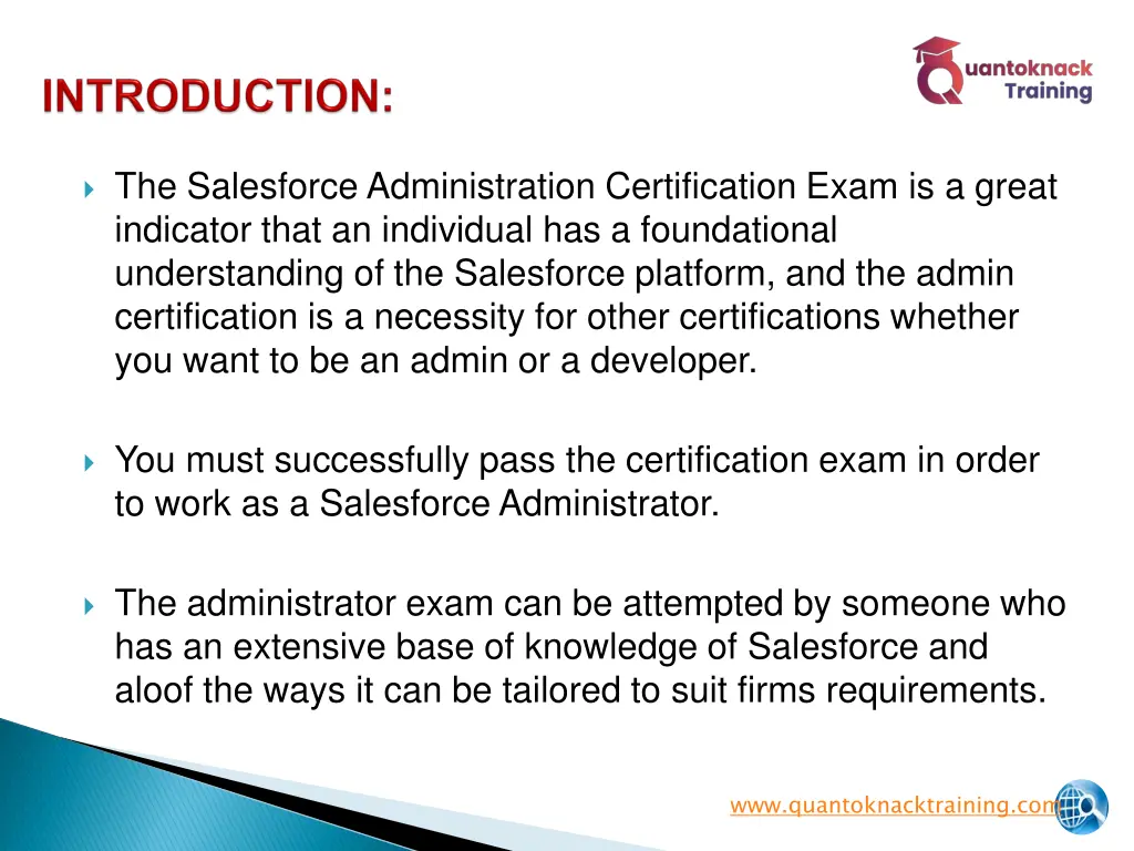 the salesforce administration certification exam