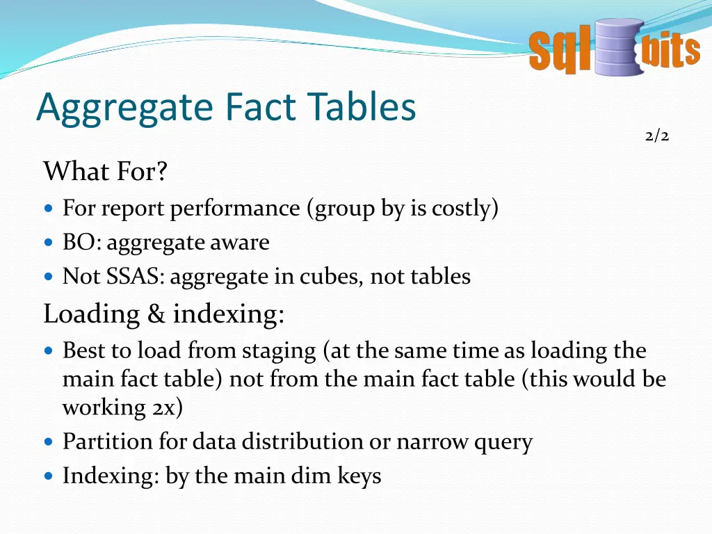 aggregate fact tables 1