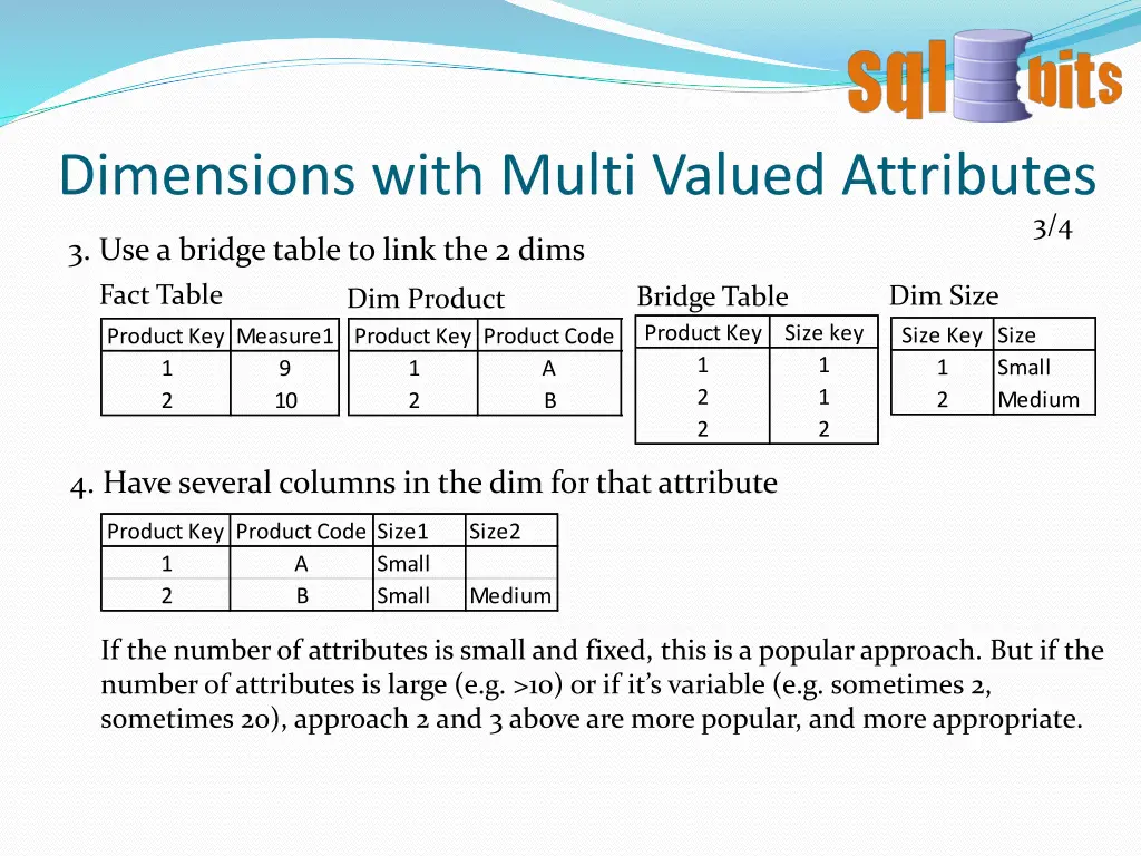 dimensions with multi valued attributes 2