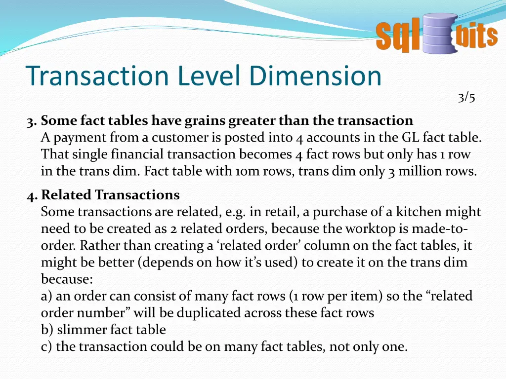 transaction level dimension 2