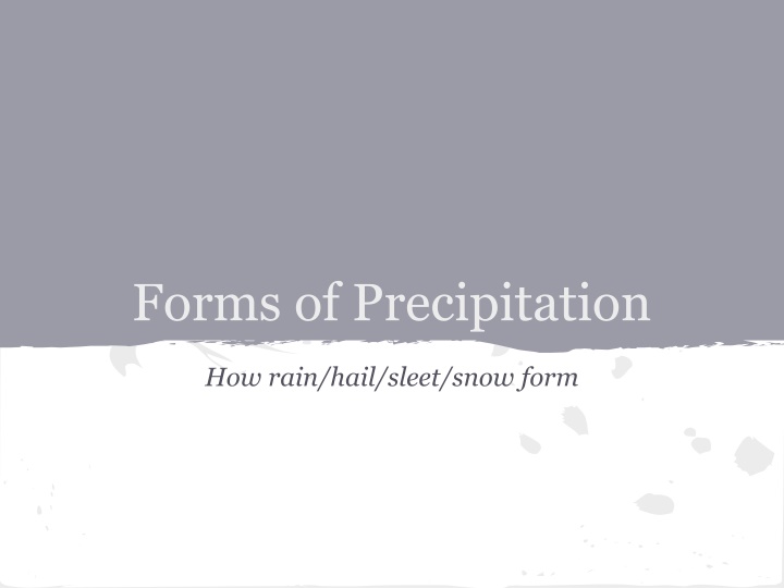 forms of precipitation