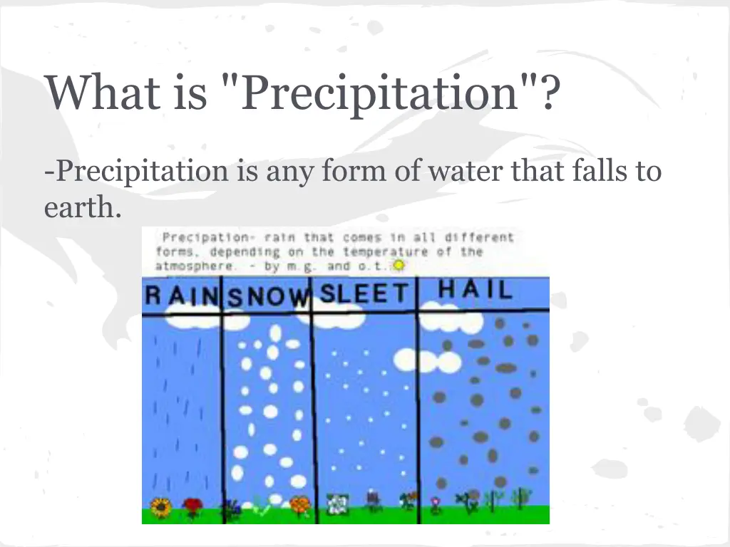 what is precipitation