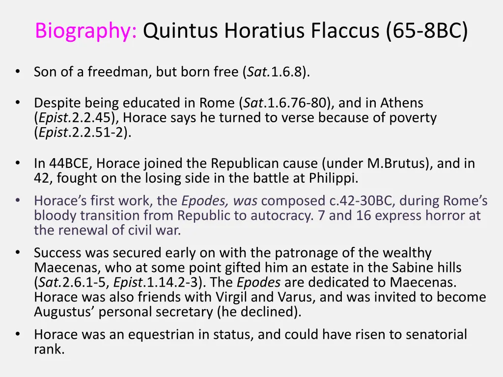 biography quintus horatius flaccus 65 8bc