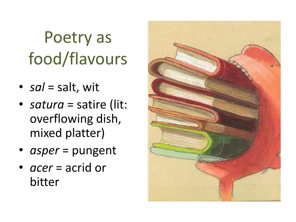 poetry as food flavours