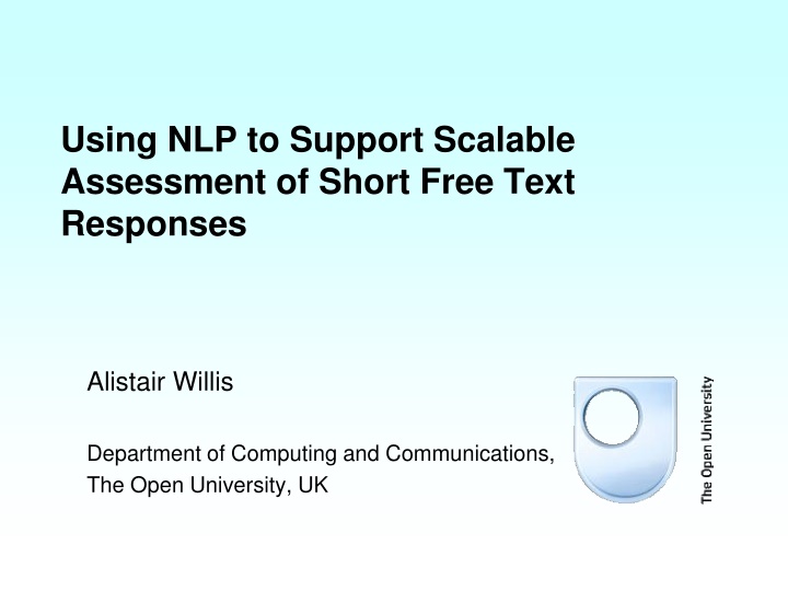 using nlp to support scalable assessment of short