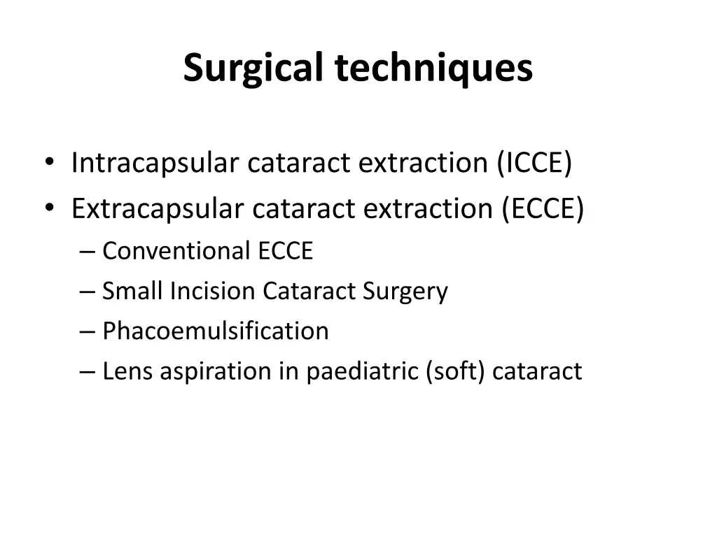 surgical techniques