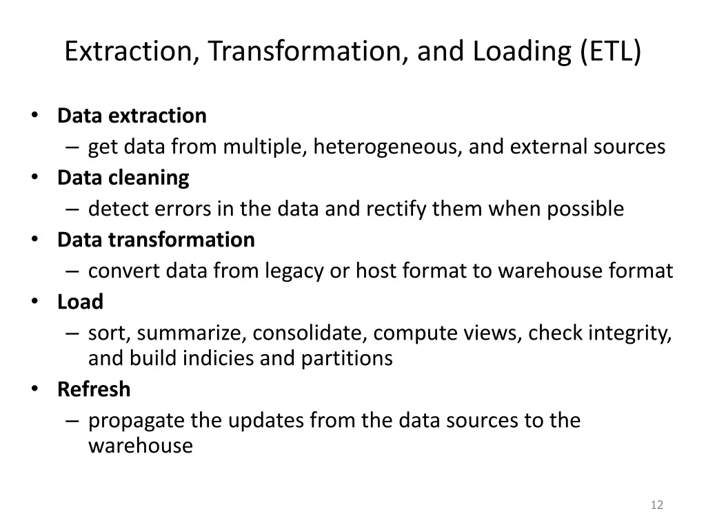 extraction transformation and loading etl