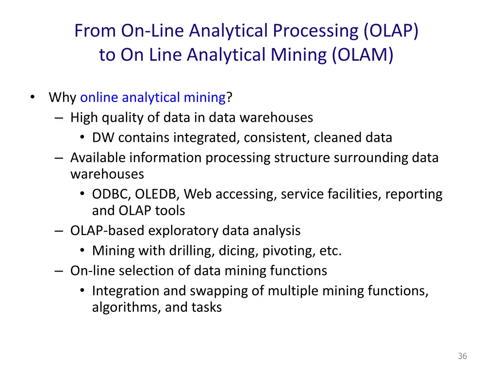 from on line analytical processing olap