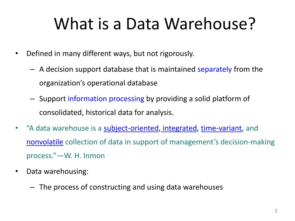 what is a data warehouse