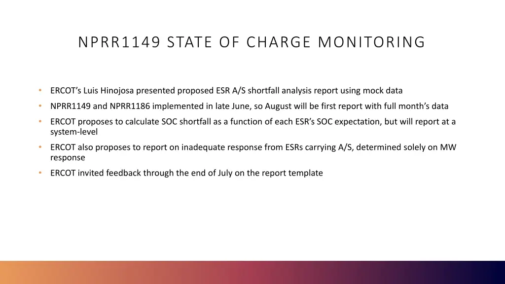 nprr1149 state of charge monitoring