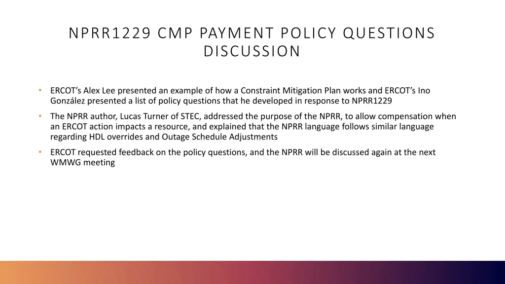 nprr1229 cmp payment policy questions discussion