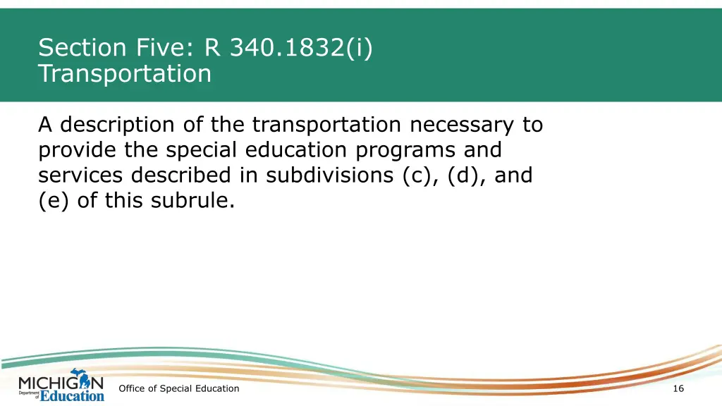 section five r 340 1832 i transportation