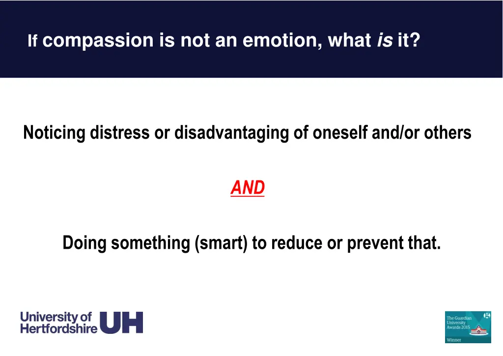 if compassion is not an emotion what is it