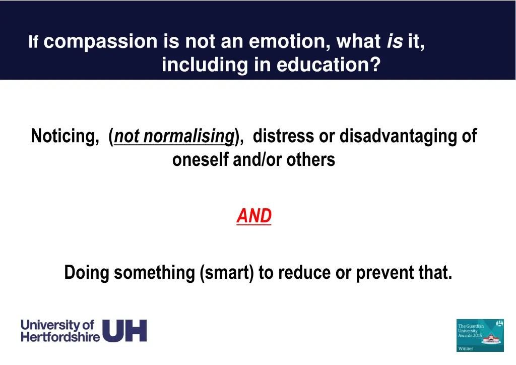 if compassion is not an emotion what