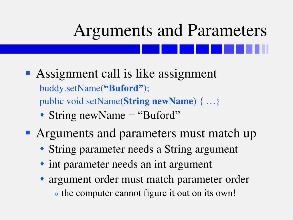 arguments and parameters 1