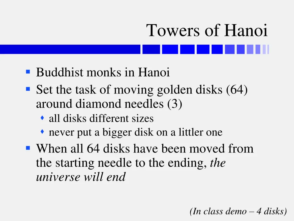 towers of hanoi