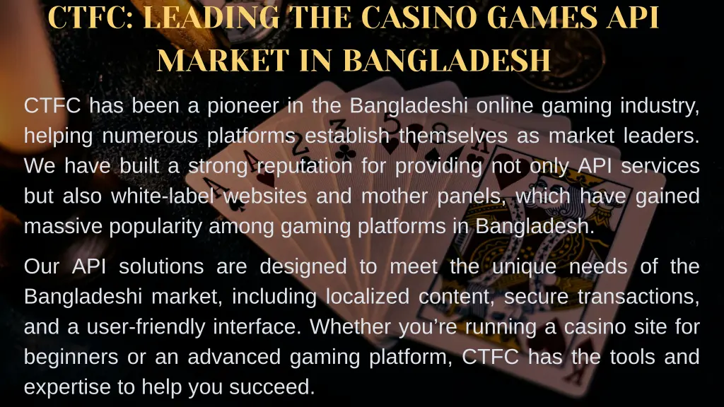 ctfc leading the casino games api market