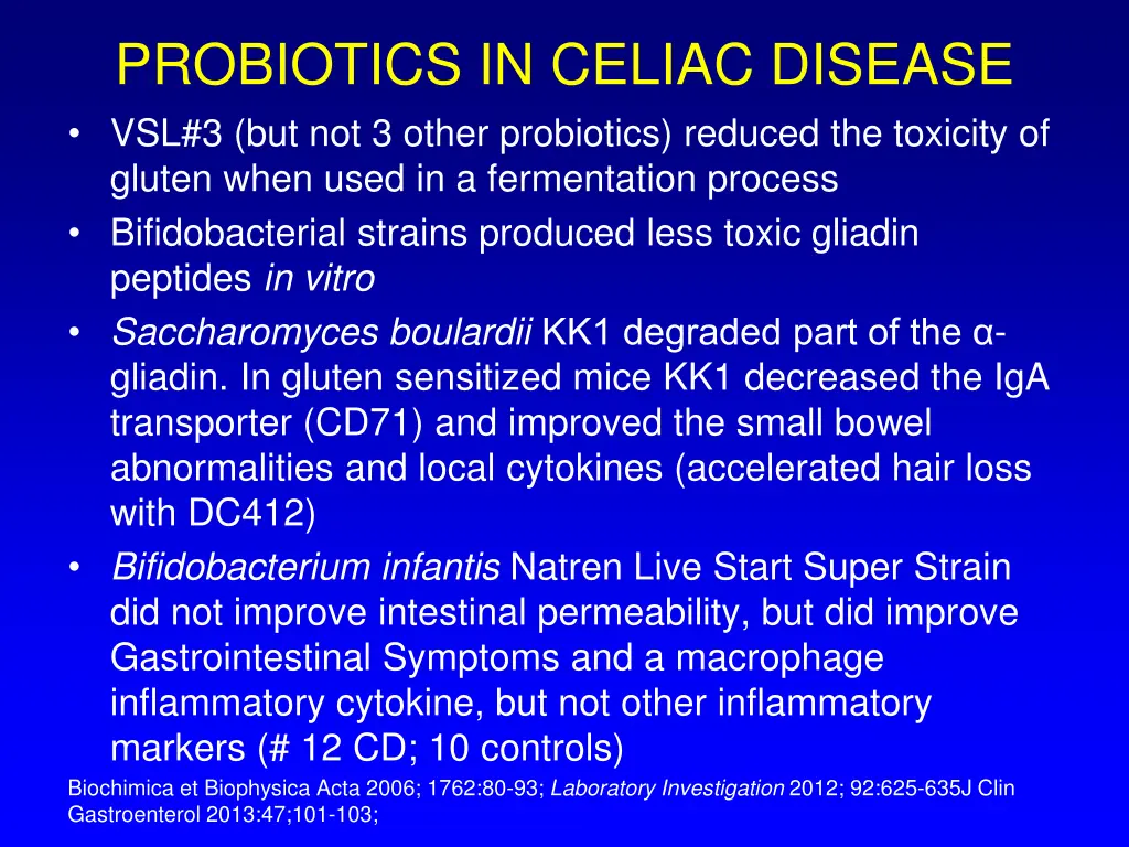 probiotics in celiac disease