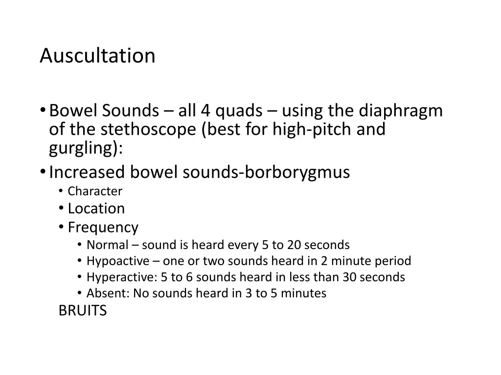 auscultation