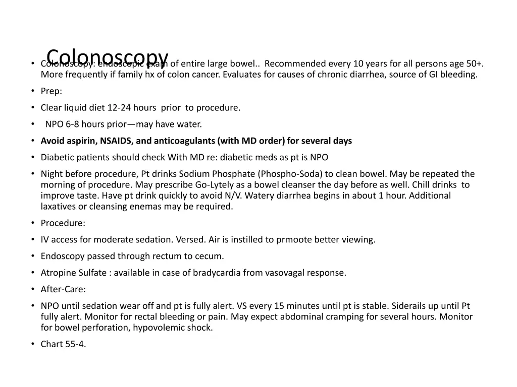 colonoscopy colonoscopy endoscopic exam of entire