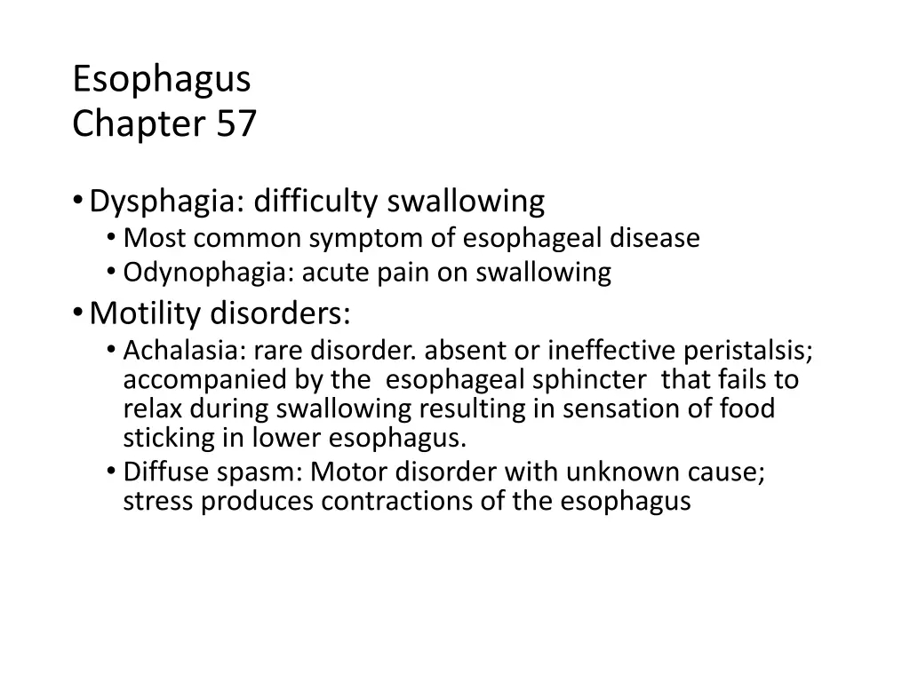 esophagus chapter 57