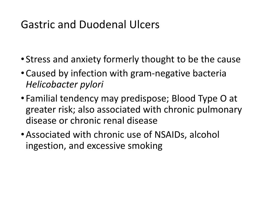 gastric and duodenal ulcers