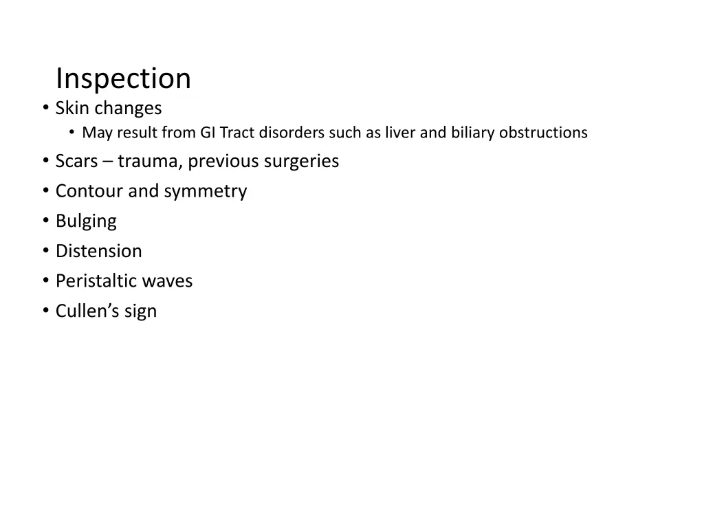 inspection skin changes may result from gi tract