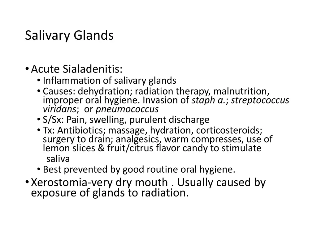 salivary glands