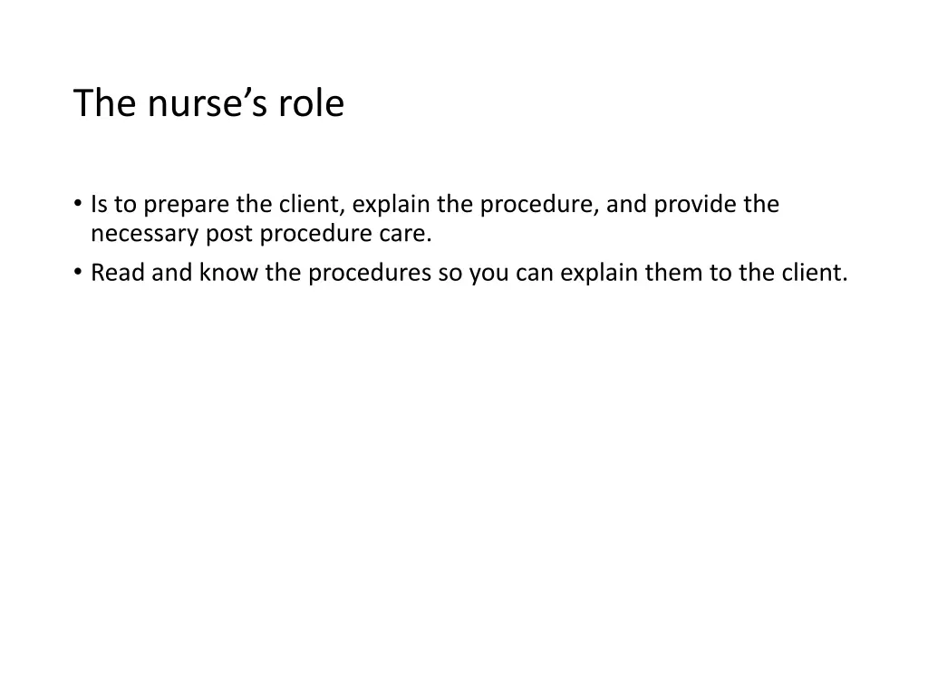 the nurse s role