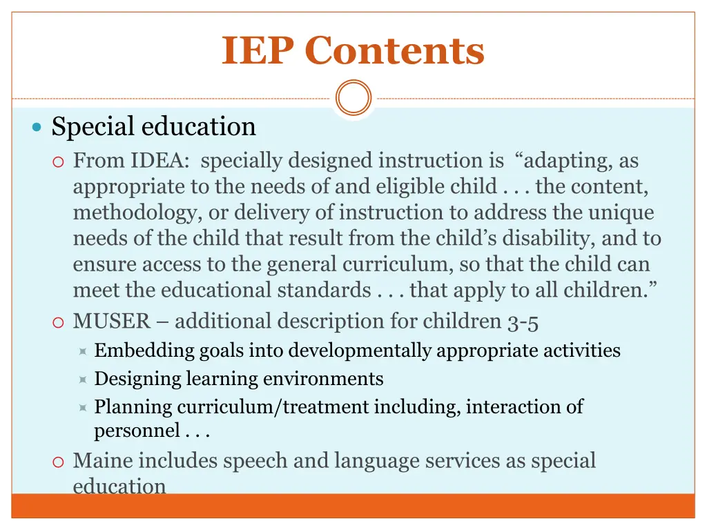 iep contents 8