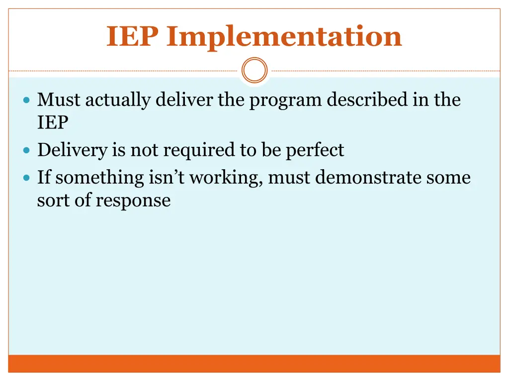 iep implementation