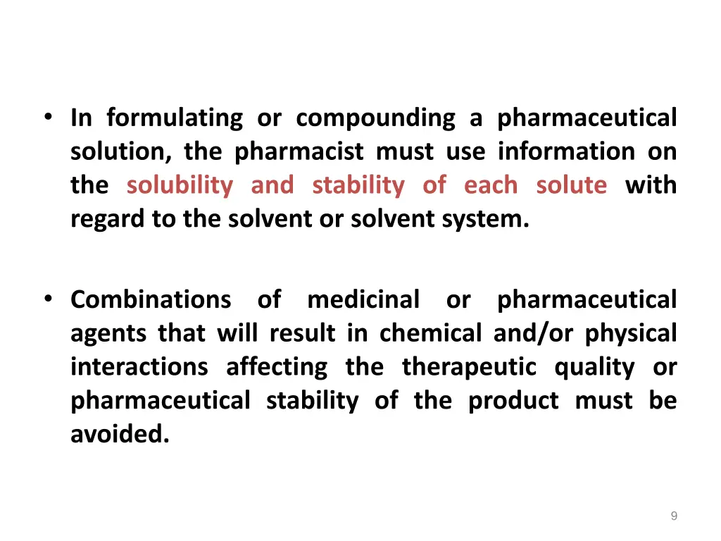 in formulating or compounding a pharmaceutical