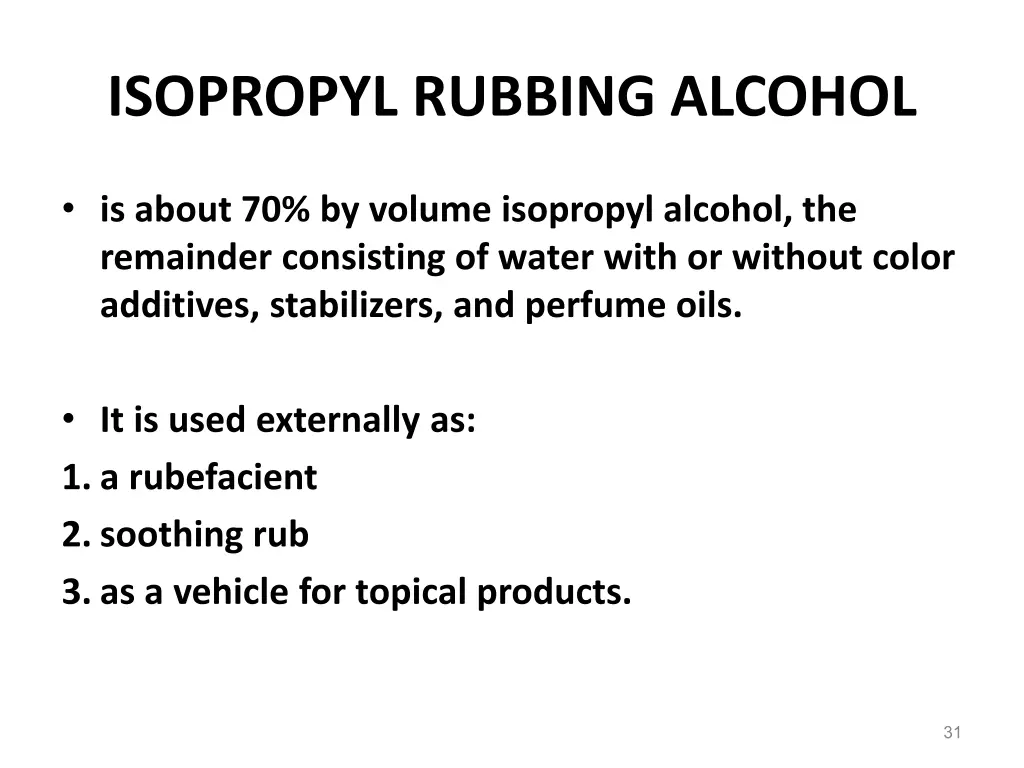 isopropyl rubbing alcohol