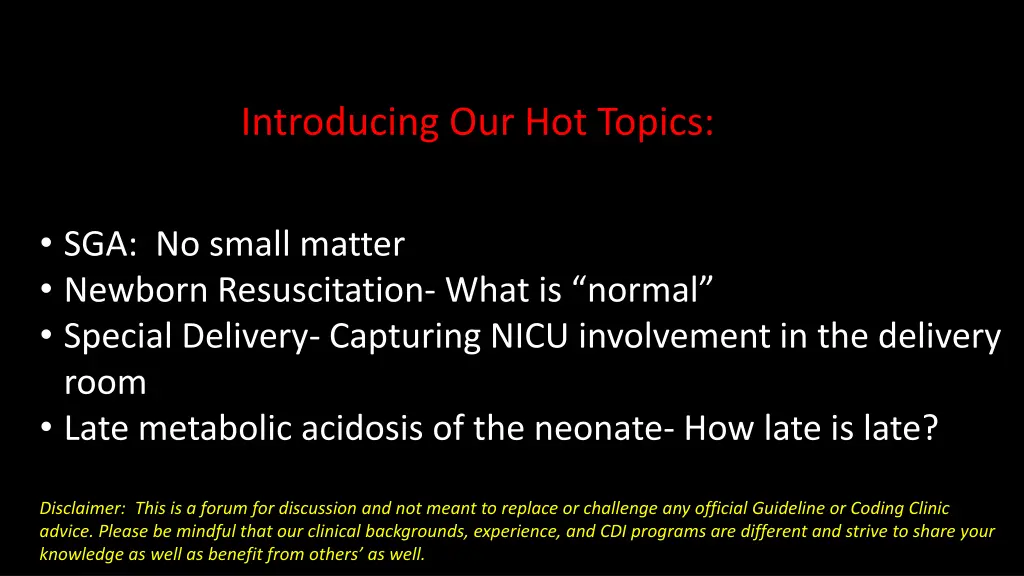 introducing our hot topics