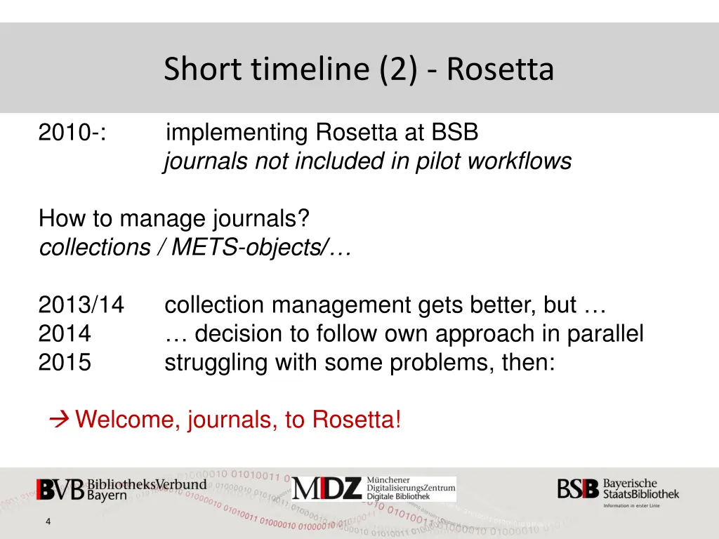 short timeline 2 rosetta