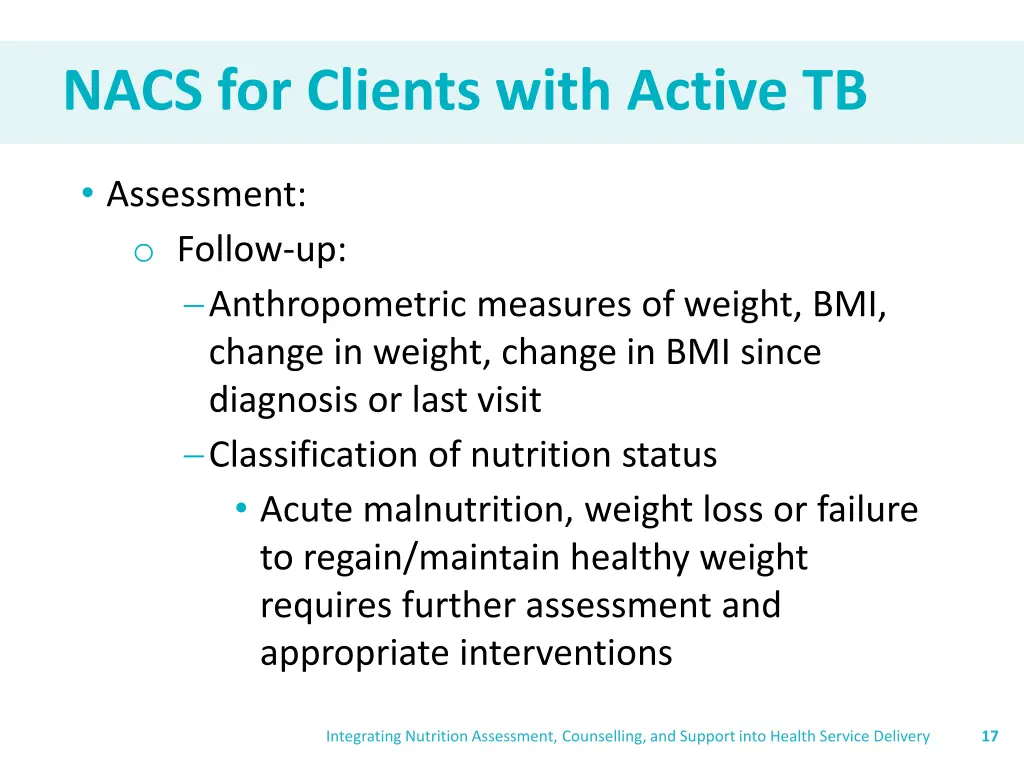 nacs for clients with active tb 1